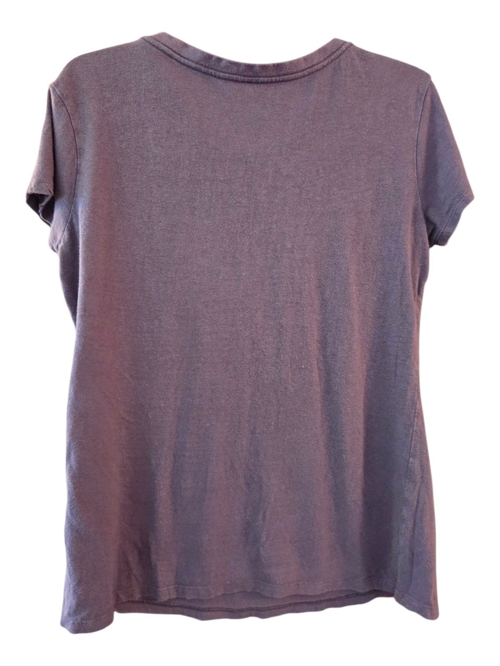 Onno Purple Feather Graphic Scoop Neck Tee Hemp Organic Cotton Eco - Size L - Picture 2 of 4